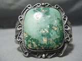 One Of The Best Ever Vintage Native American Navajo Cerrillos Turquoise Sterling Silver Bracelet-Nativo Arts