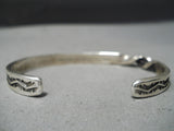 Important Sunny Reeves Vintage Native American Navajo Sterling Silver Twist Bracelet-Nativo Arts