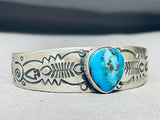 Important Jeanette Dale Vintage Native American Navajo Turquoise Sterling Silver Bracelet-Nativo Arts