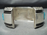 Rare!! Vintage Native American Navajo Sleeping Beauty Turquoise Sterling Silver Watch Bracelet-Nativo Arts