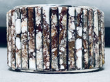 The Best Native American Navajo Wildhorse Agate Sterling Silver Wide Bracelet Cuff-Nativo Arts