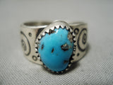 Important Jeanette Dale Vintage Native American Navajo Turquoise Sterling Silver Ring-Nativo Arts