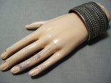Dynamic Vintage Navajo Sterling Silver Bracelet Native American Old-Nativo Arts