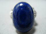 Important Ben Begaye (d) Navajo Lapis Sterling Silver Ring Native American-Nativo Arts