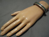 Native American Important Vintage Shawnee Choctaw Sterling Silver Bracelet Old-Nativo Arts