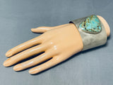 Magnificent Native American Navajo Royston Turquoise Sterling Silver Bracelet-Nativo Arts