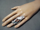 Superior Zuni Turquoise Sterling Silver Ring Native American-Nativo Arts