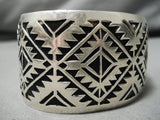 Intense Rug Designs Vintage Native American Navajo Keoni Rug Sterling Silver Bracelet-Nativo Arts