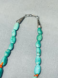 Native American Sensational Vintage Santo Domingo Royston Turquoise Sterling Silver Necklace-Nativo Arts