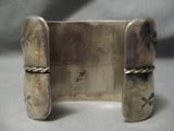 One Of The Biggest Best Vintage Native American Navajo Sterling Silver Shadowbox Bracelet-Nativo Arts