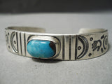Fabulous Jeanette Dale Vintage Native American Navajo Sterling Silver Rare Turquoise Bracelet-Nativo Arts