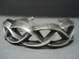 Aaron Anderson Vintage Navajo Sterling Silver Native American Jewelry Jewelry Bracelet-Nativo Arts