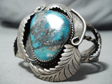 Mind Blowing Vintage Native American Navajo Morenci Turquoise Sterling Silver Bracelet-Nativo Arts