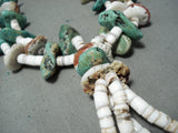 Native American Extraordinary Santo Domingo Turquoise Spiny Shell Jacla Necklace-Nativo Arts
