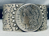 Massive Coin Signed San Felipe Sterling Silver Dollar Bracelet-Nativo Arts