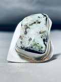 Astounding Vintage Native American Navajo Dry Creek Turquoise Sterling Silver Ring Signed-Nativo Arts