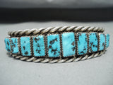 Excellent Vintage Native American Navajo Sleeping Beauty Turquoise Sterling Silver Bracelet-Nativo Arts