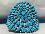 One Of The Best Vintage Native American Navajo Ceremonial Turquoise Sterling Silver Bracelet-Nativo Arts