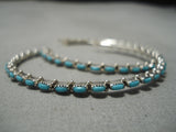Fabulous Vintage Navajo Round Turquoise Sterling Silver Native American Earrings-Nativo Arts