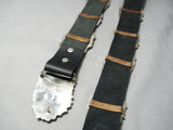 Opulent Vintage Native American Navajo Turquoise Slab Sterling Silver Concho Belt Old-Nativo Arts