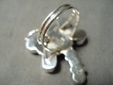 Huge Dragonfly Vintage Native American Navajo Turquoise Sterling Silver Ring-Nativo Arts