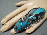 Marc Chavez Massive Native American Navajo Red Mountain Turquoise Sterling Silver Ring-Nativo Arts