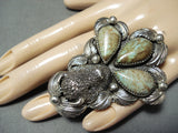 Jake Francosa San Felipe Turquoise Sterling Silver Buffalo Ring-Nativo Arts
