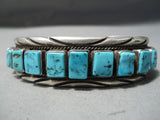 Important Vintage Native American Navajo Tommy Tso Turquoise Sterling Silver Bracelet Cuff-Nativo Arts
