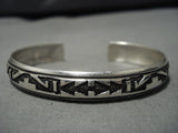 Fabulous Vintage Native American Navajo Thoms Singer Sterling Silver Bracelet Old-Nativo Arts