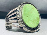 Best Vintage Wes Craig Vintage Native American Navajo Gaspeite Sterling Silver Bracelet-Nativo Arts