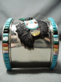 One Of The Best Vintage Native American Navajo Kachina Turquoise Sterling Silver Bracelet-Nativo Arts