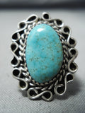 Fabulous Vintage Navajo Native American Turquoise Sterling Silver Ring-Nativo Arts