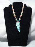 One Of The Best Choker Vintage Native American Navajo Turquoise Coral Sterling Silver Necklace-Nativo Arts