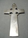 Tremendous Vintage Navajo Sterling Silver Native American Cross Pendant-Nativo Arts