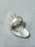 Fascinating Native American Navajo Pink Conch Shell Sterling Silver Ring-Nativo Arts