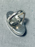 Midnight Space Inlay Native American Navajo Opal Sterling Silver Ring-Nativo Arts