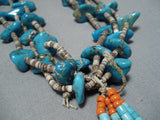Astounding Vintage Navajo Native American Turquoise And Heishi Necklace-Nativo Arts