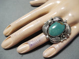 Marvelous Navajo Royston Turquoise Sterling Silver Ring Native American-Nativo Arts