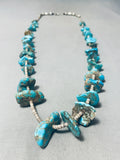 Nuggets Of Turquoise Vintage Native American Navajo Shell Necklace Old-Nativo Arts