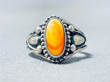Important Artist Native American Navajo Silver Work Master Spiny Oyster Ring-Nativo Arts