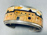 Native American Important Pueblo Vintage Navajo Agate Sterling Silver Bracelet-Nativo Arts