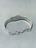 Native American Striking Vintage Santo Domingo Sterling Silver & 14k Gold Watch Bracelet-Nativo Arts