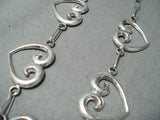 Sweet Navajo Sterling Silver Swirling Heart Necklace Native American-Nativo Arts