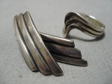Native American Important Dave Dear Vintage Cherokee Sterling Silver Bracelet Earrings Ring-Nativo Arts