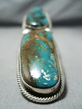 Rick Martinez Native American Navajo Pilot Mountain Turquoise Sterling Silver Ring-Nativo Arts