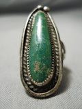Rare!! Vintage Navajo Cerillos Turquoise Sterling Silver Ring Old Native American-Nativo Arts