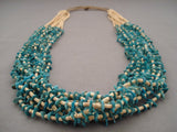 Absolutely Amazing Navajo Native American Jewelry jewelry 156 Grams Natural Blue Turquoise Heishi Necklace-Nativo Arts