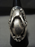 Absolutely Amazing Vintage Mexican/ Navajo Native American Jewelry Silver Rabbit Ring Old-Nativo Arts