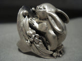 Absolutely Amazing Vintage Mexican/ Navajo Native American Jewelry Silver Rabbit Ring Old-Nativo Arts