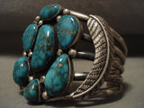 Absolutely Crazy Vintage Navajo Blue Carico Lake Turquoise Native American Jewelry Silver Bracelet-Nativo Arts